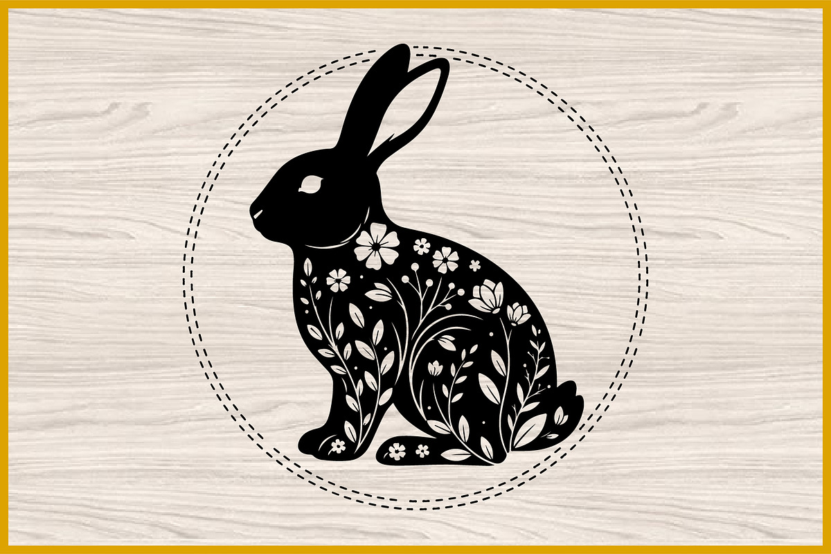 20 Floral Easter Bunny SVG Bundle, an Animal Illustration by Artivon (Photo 2 of 4)