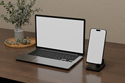 Laptop & Phone Mockup, a Mockup by Mockupnine (Thumbnail 7 of 7)