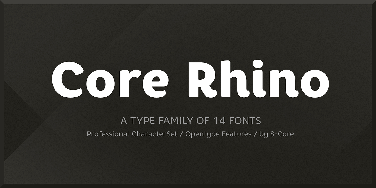 Core Rhino, a Sans Serif Font by S-Core (Photo 1 of 5)