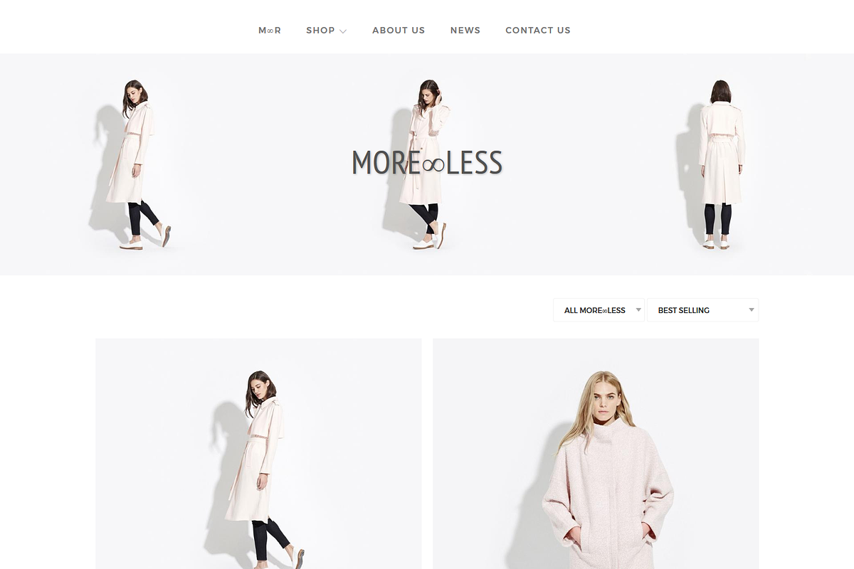 morE∞Less - Shopify Theme, a Shopify Template by inSTUDIO43 (Photo 2 of 7)