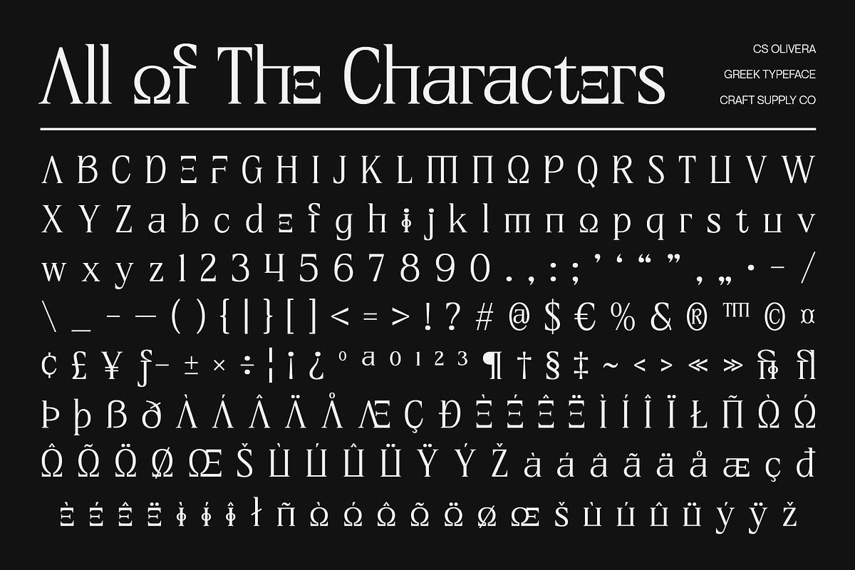 CS Olivera – Greek Font, a Serif Font by Craft Supply Co. (Photo 8 of 8)