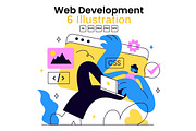 6 Web Development Illustration, a Technology Illustration by denayunebgt (Thumbnail 1 of 3)