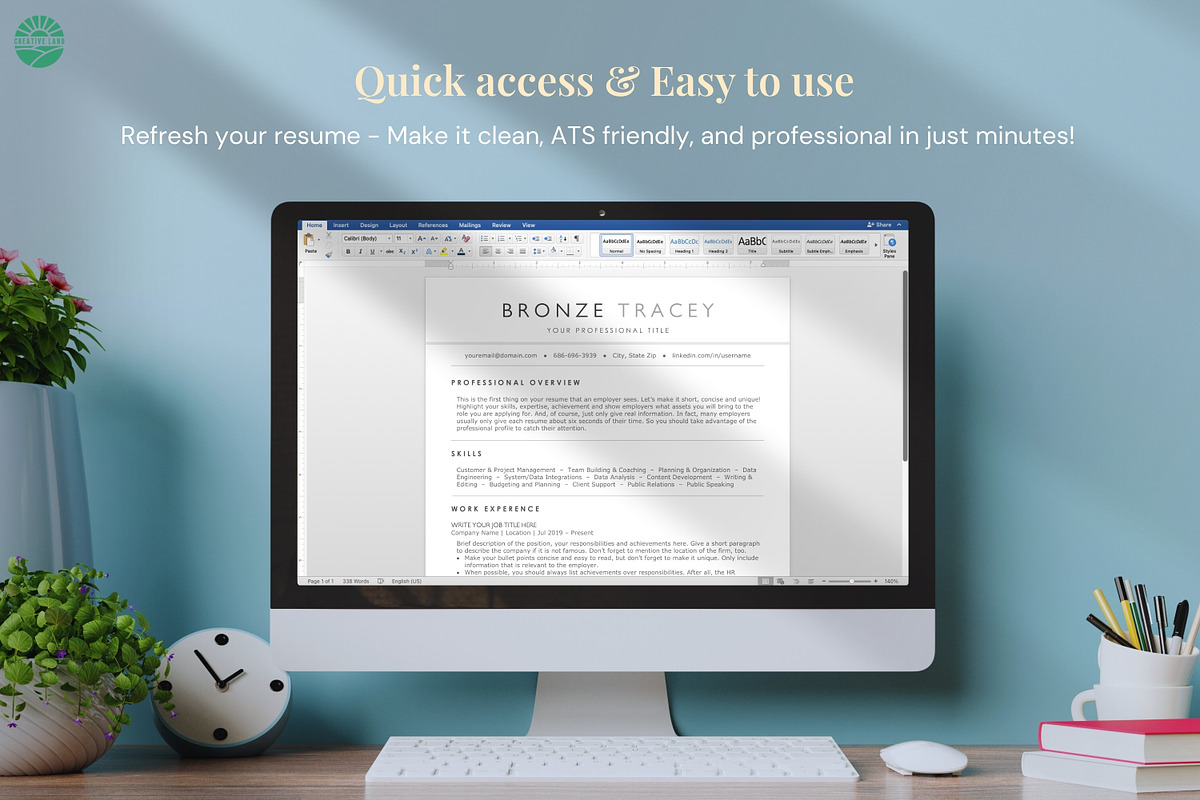 Modern Clean ATS Resume Template preview 6