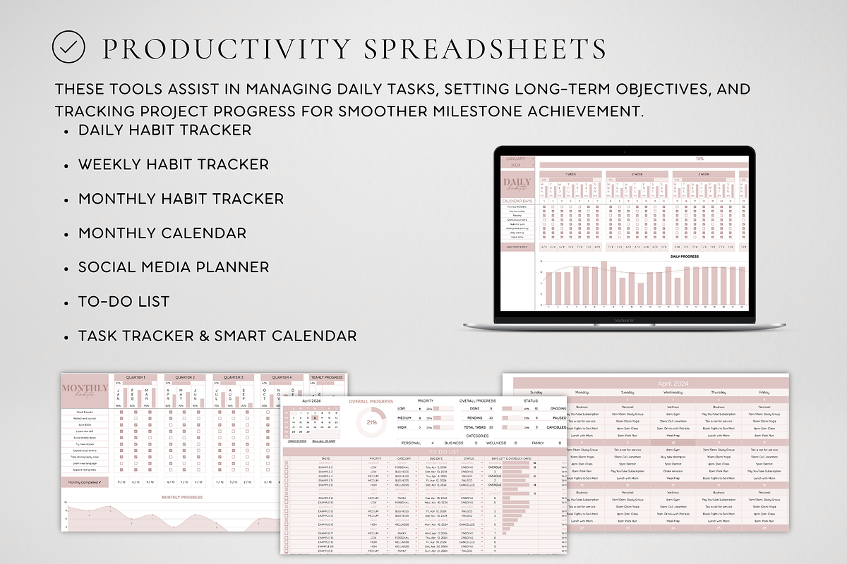 All-In-One Spreadsheet Bundle, a Templates & Theme by BRANDcontent