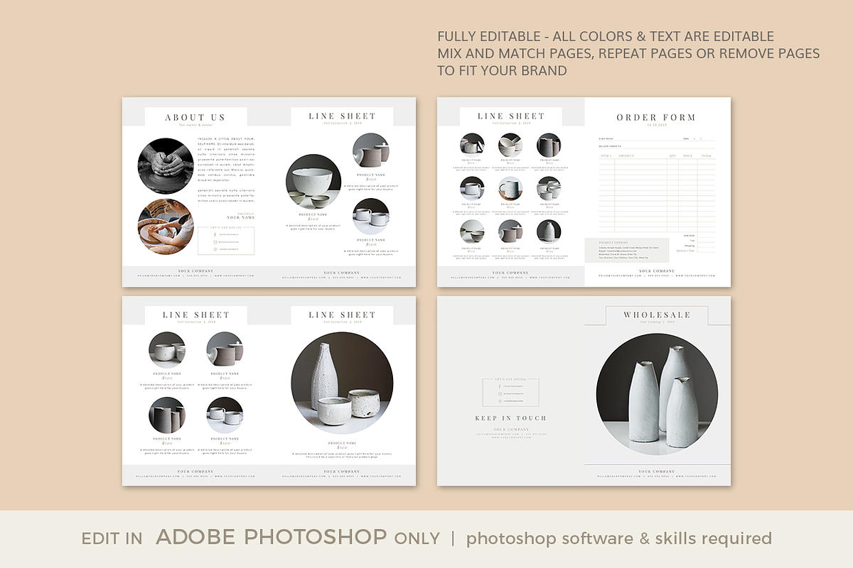 Wholesale Catalog Template PHOTOSHOP, a Brochure Template by Digiluxe (Photo 4 of 4)