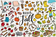 Hello Fall! Autumn 100+ Clipart Set, a Seasonal Illustration by Lemonade Pixel (Thumbnail 1 of 3)