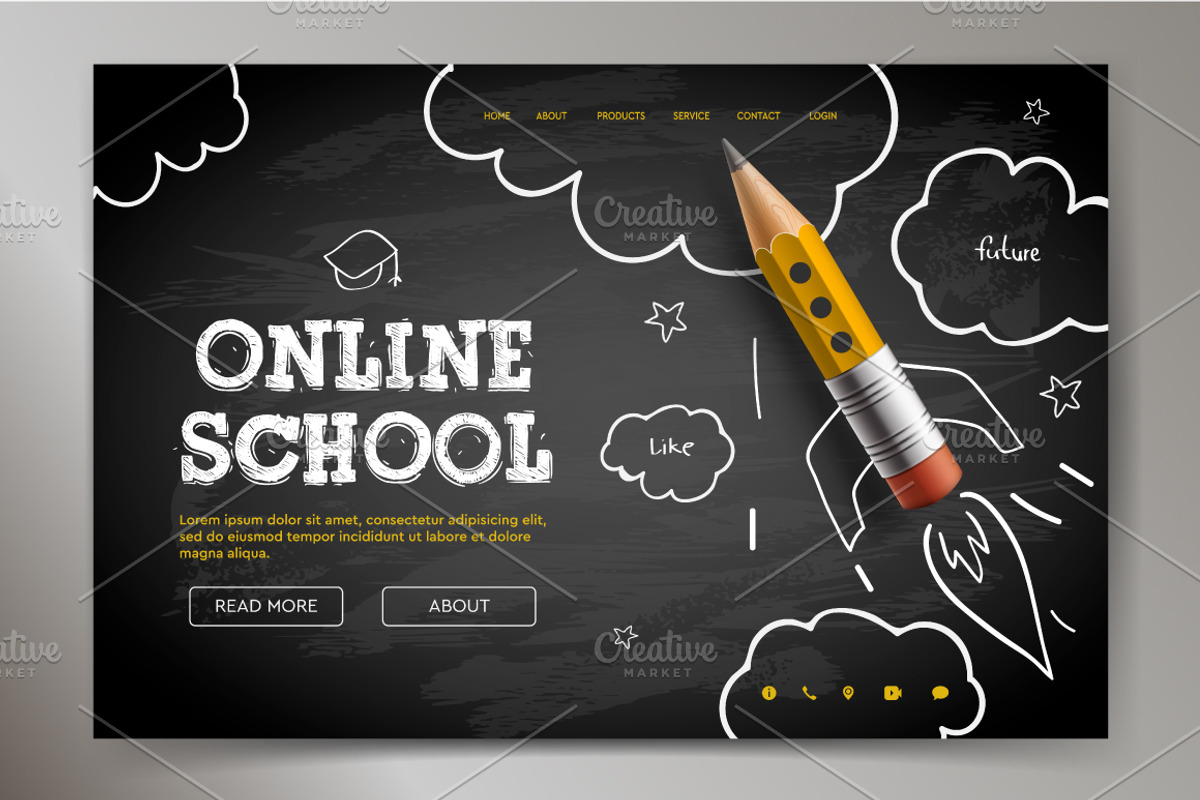 Online School Web Banners, an Education Illustration by PREMIUMVECTOR (Photo 4 of 6)