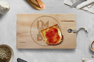 Engraved Wooden Board 5 Mockup