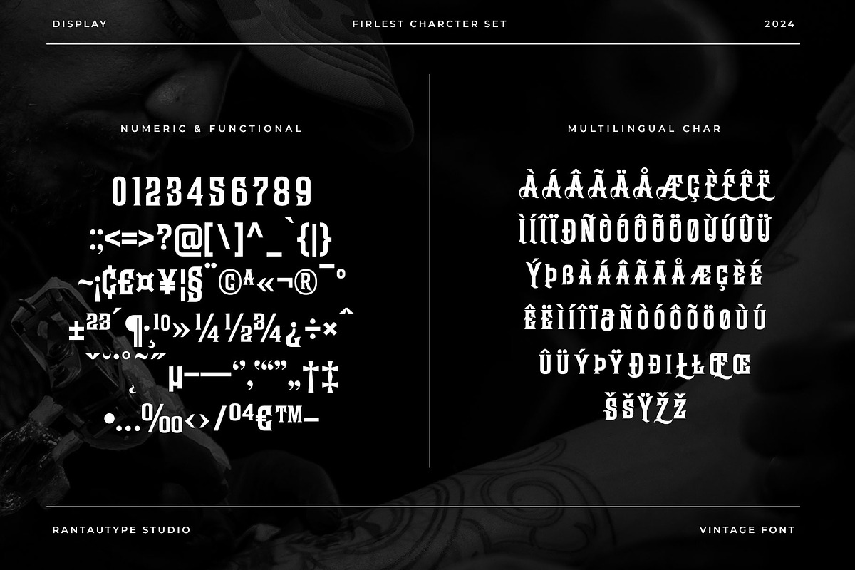 Firlest Old Vintage Font, a Blackletter Font by RantautypeStudio (Photo 15 of 15)