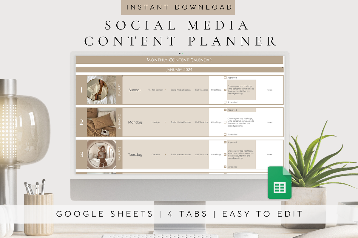 Social Media Content Planner, a Templates & Theme by BRANDcontent (Photo 1 of 9)