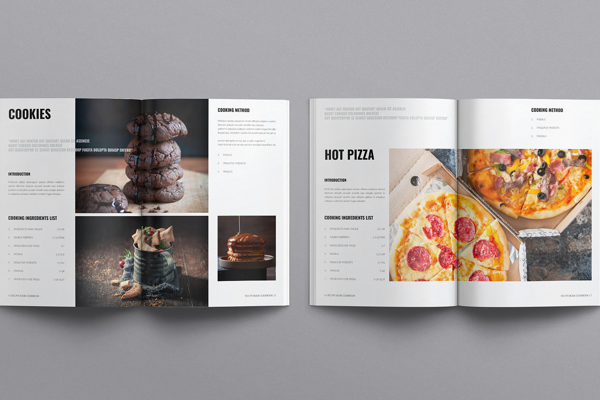 Cookbook Recipe Book Template, a Brochure Template by E-Type (Photo 3 of 7)