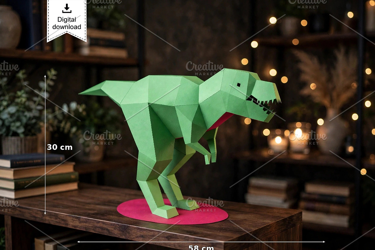 Dinosaur sculpture - 3d papercraft, a Card Template by PAPER amaze (Photo 1 of 4)