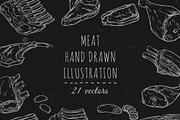 Meat hand drawn vector, an Object Graphic by Ladle&co. (Thumbnail 2 of 2)