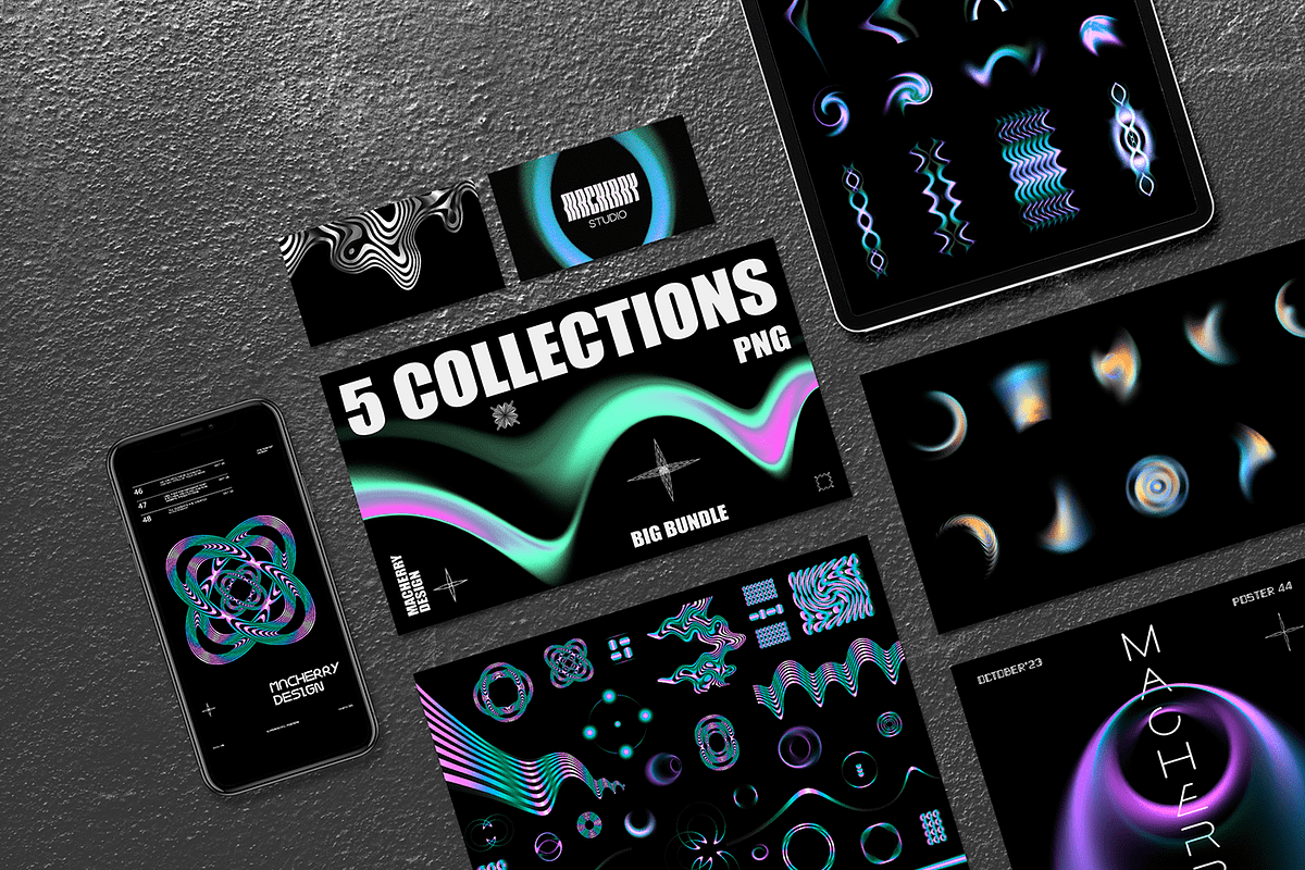490 Abstract png elements bundle, an Object Graphic by MAcherry design studio (Photo 1 of 44)