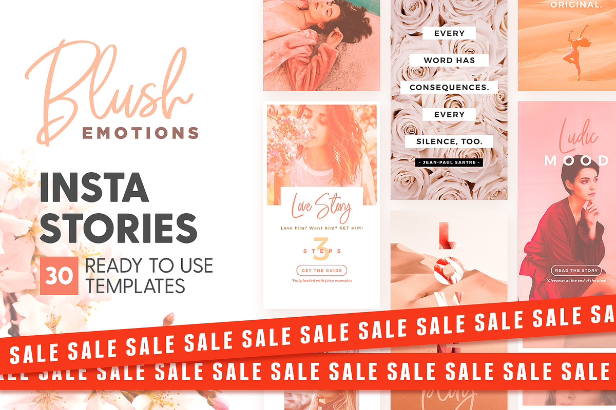 SALE 2in1 Blush Emotions Edition, a Social Media Template by The Wedding Shop (Photo 1 of 14)