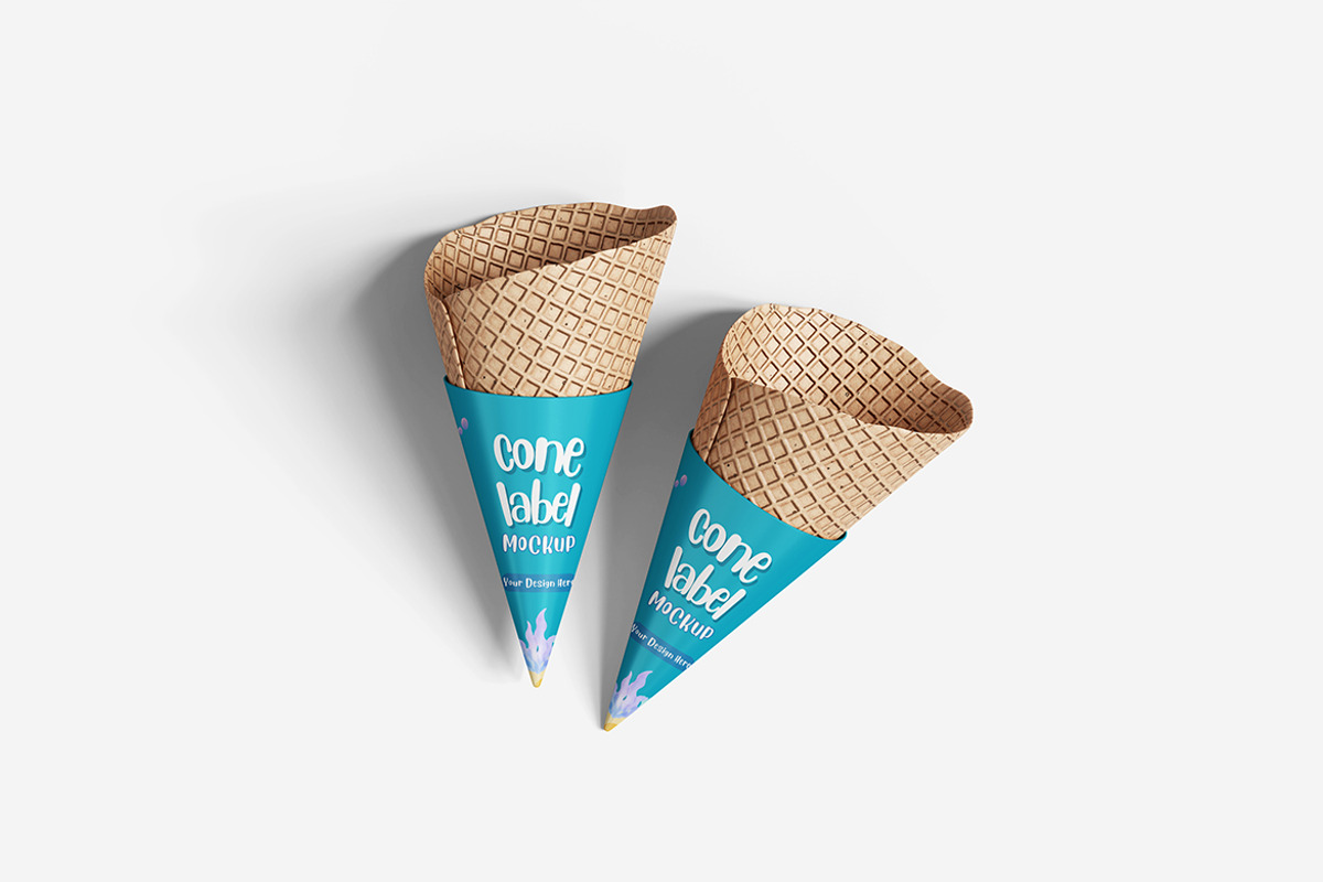 Cone Label Mockup, a Product Mockup by MrLetters (Photo 5 of 5)