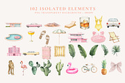 Palm Springs Watercolor Collection, a Graphic by Paper Flowers Studio (Thumbnail 3 of 8)