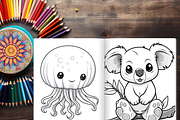Cute Animals Coloring Pages for Kids, a Brochure Template by LA Design (Thumbnail 6 of 10)