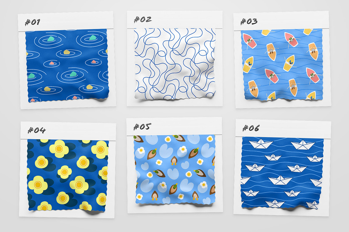 On The Lake | Vector Patterns Set, a Pattern Graphic by Kotulska (Photo 2 of 11)