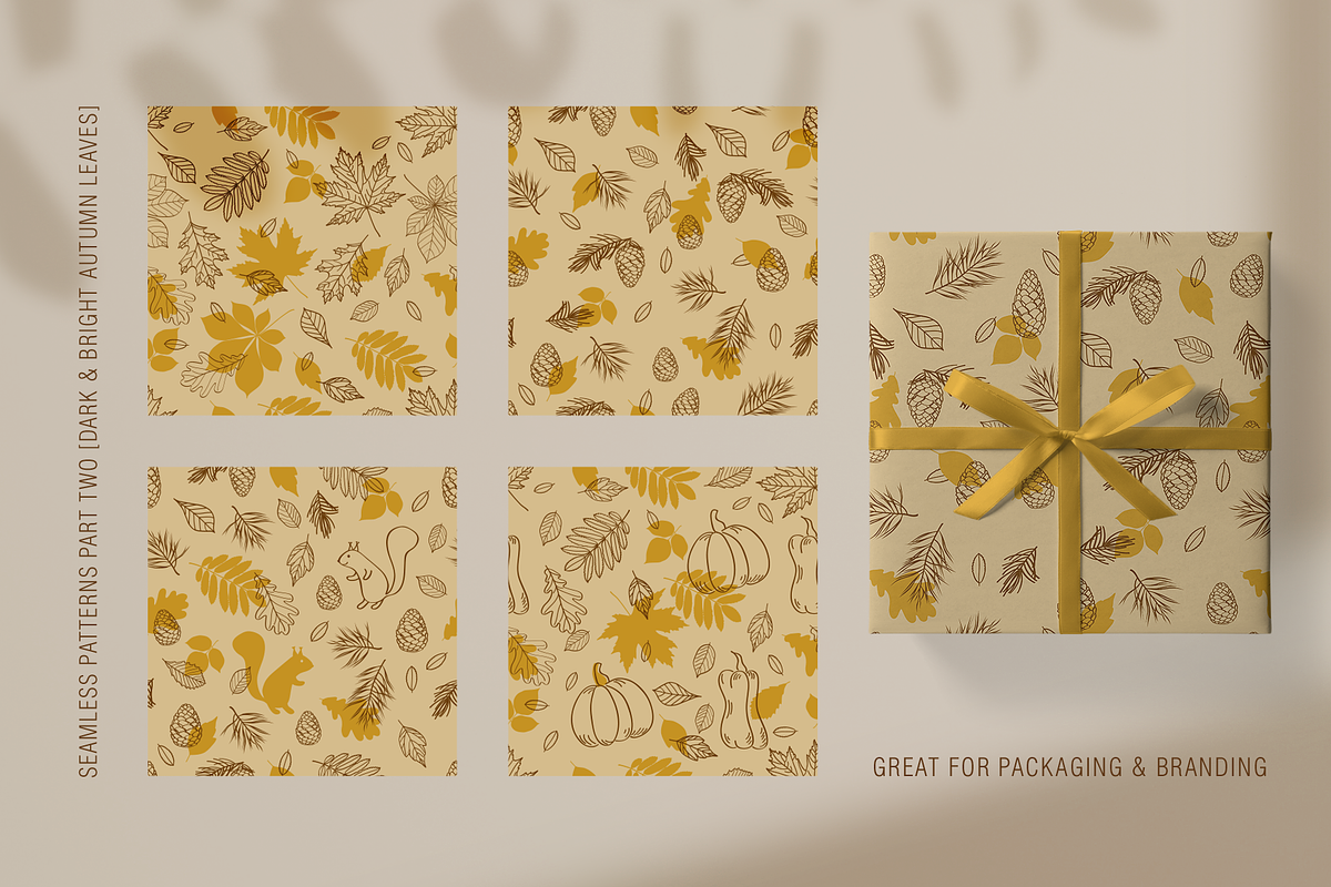 Autumn Seamless Patterns, a Pattern Graphic by Tkoko vectors & patterns (Photo 5 of 11)