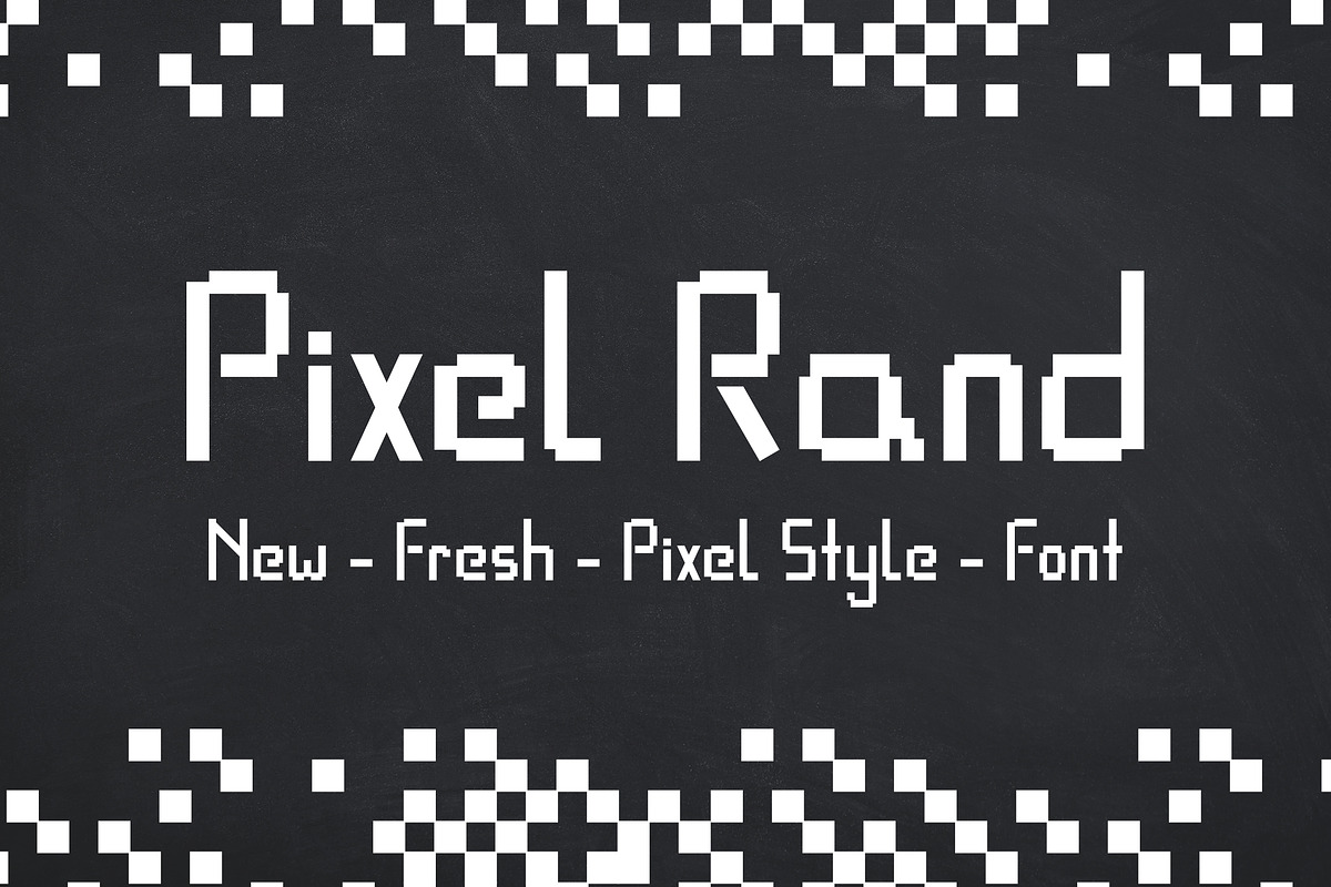 Pixel Rand, a Sans Serif Font by Dasagani (Photo 1 of 3)