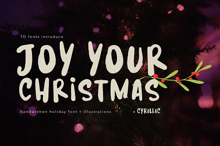 Joy your Christmas handwritten font, a Handwritten Font by TD fonts