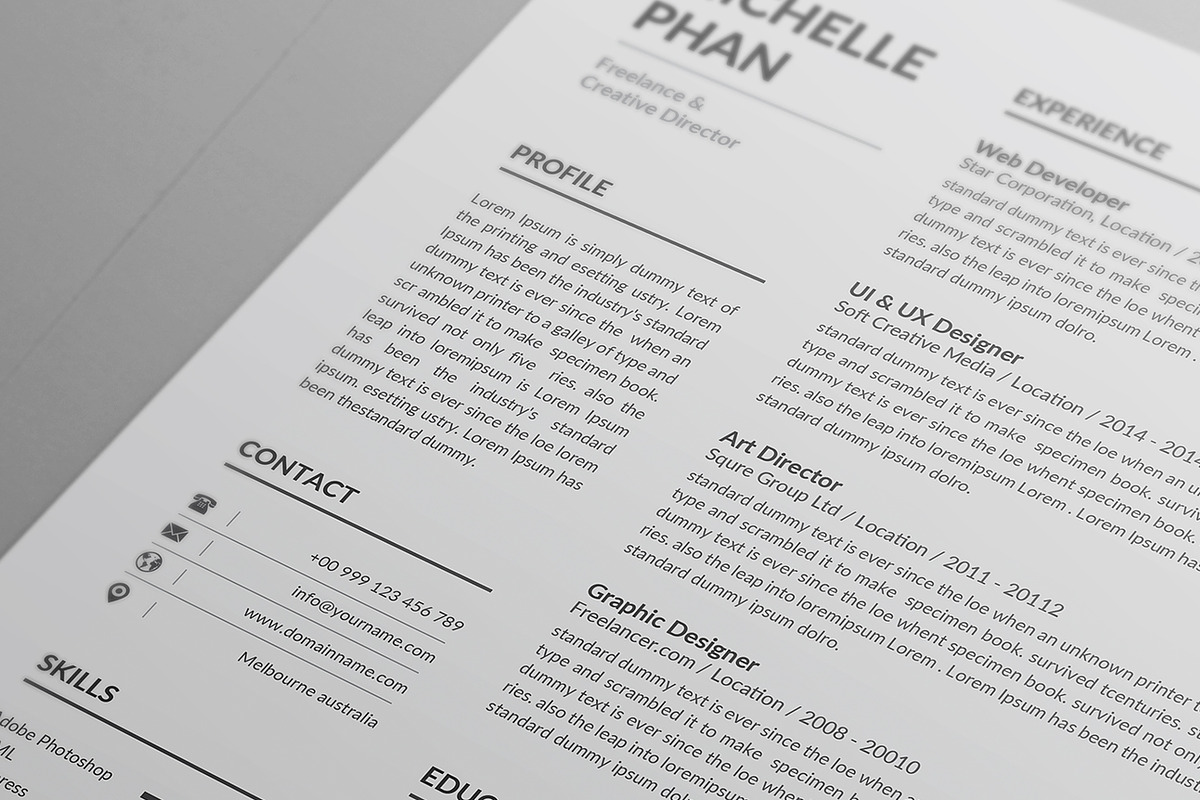 Resume/CV, a Resume Template by Creatune (Photo 4 of 4)