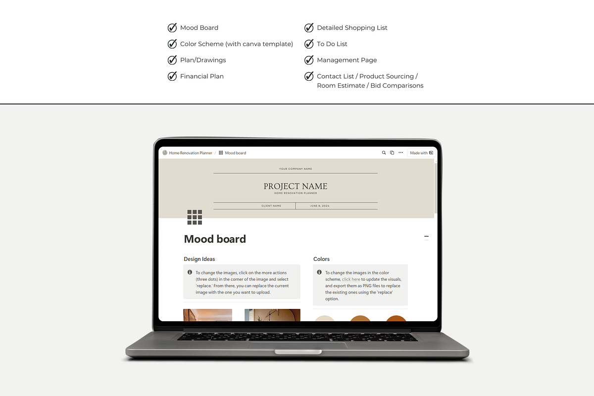Home Renovation Notion Planner, a Presentation Template by yesitisprintable (Photo 8 of 9)