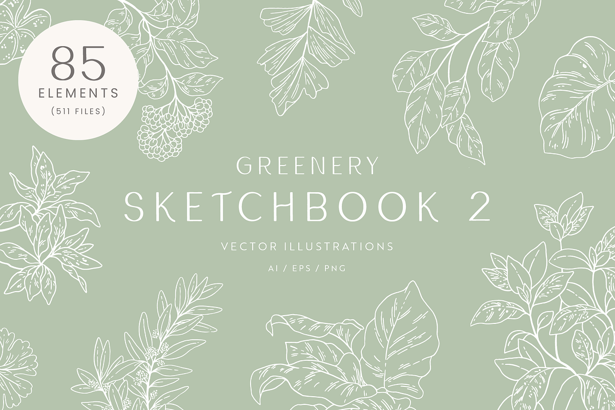Greenery Sketchbook Illustrations, a Decorative Illustration by Emma Webb Studio (Photo 1 of 7)