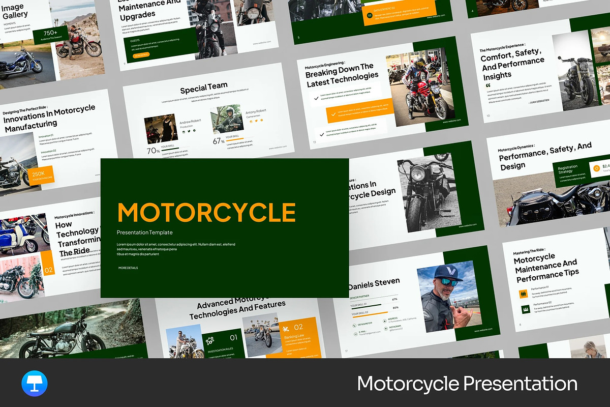Motorcycle Industry Keynote, a Presentation Template by Fit-tee (Photo 1 of 2)