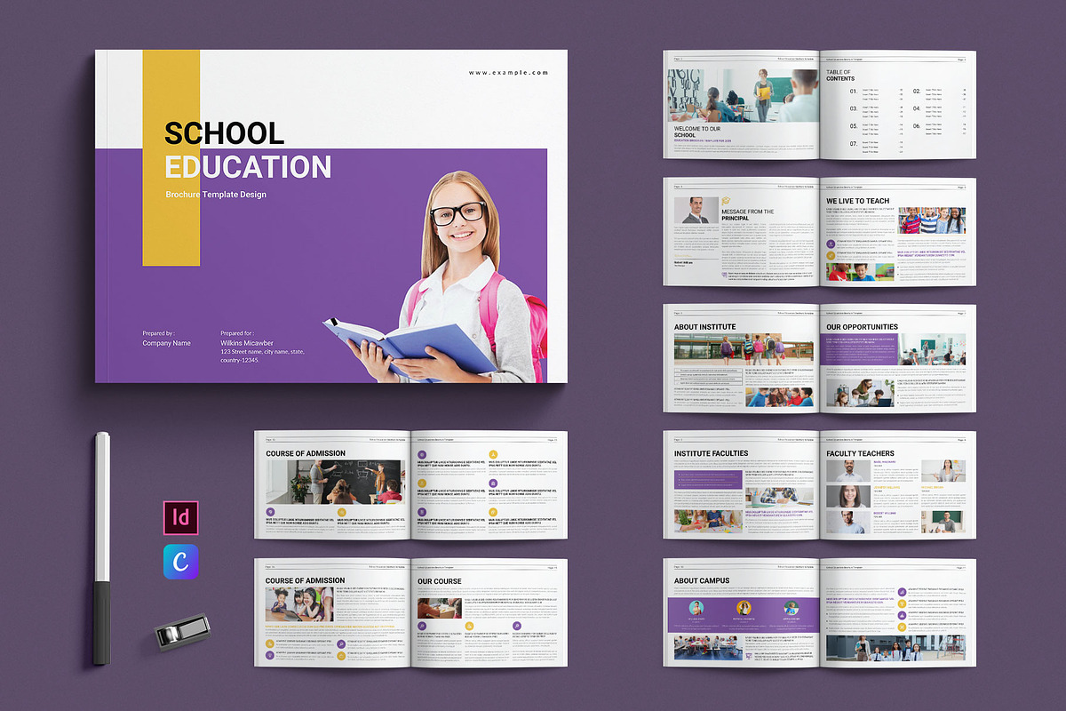 School Education Brochure Layout, a Brochure Template by E-Type (Photo 1 of 8)