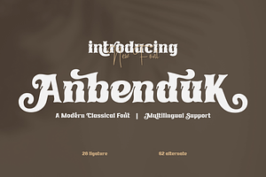 Anbenduk Serif Classic Modernism