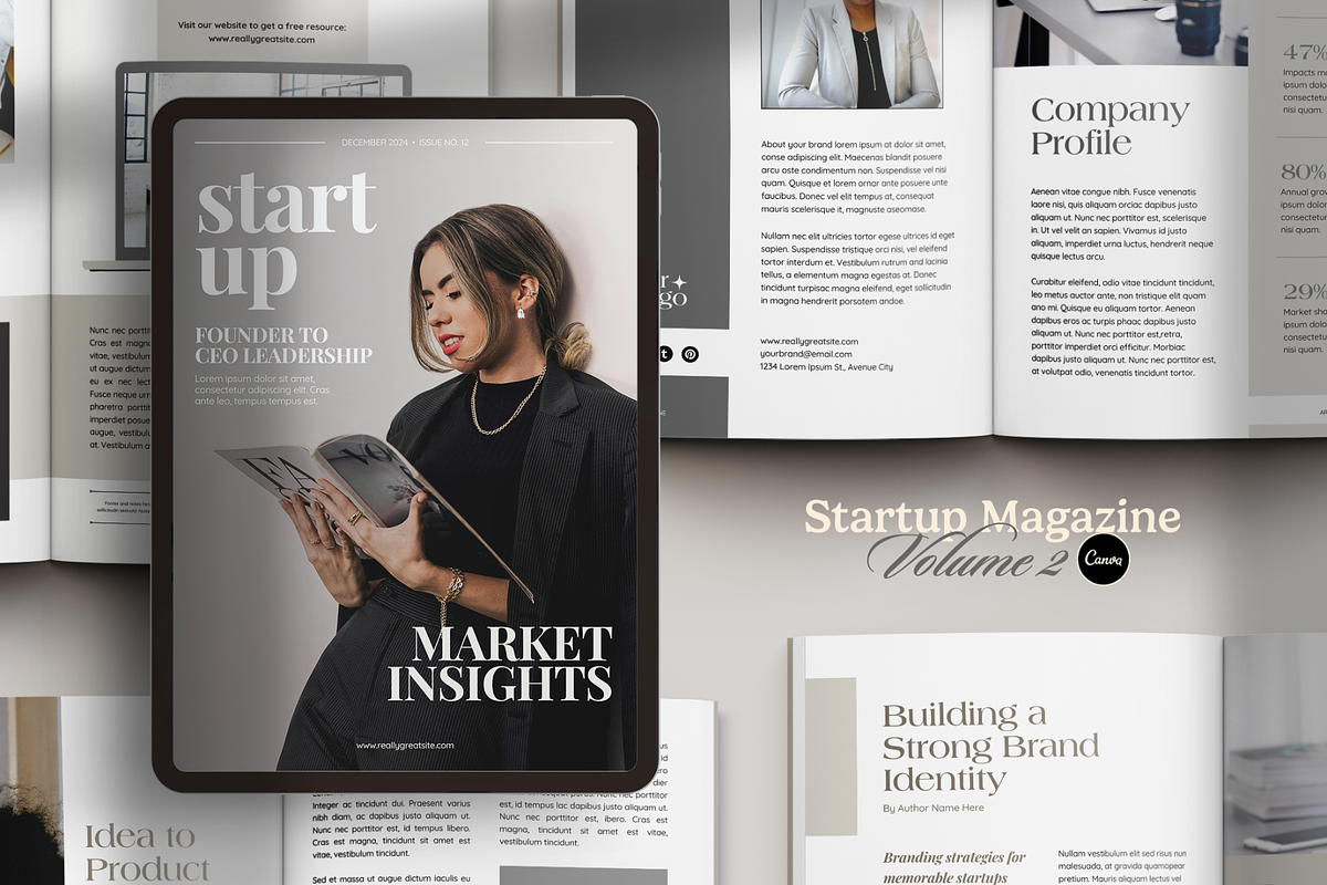 Business & Startup Magazines Bundle, a Magazine Template by Creatif Foundry (Photo 6 of 9)