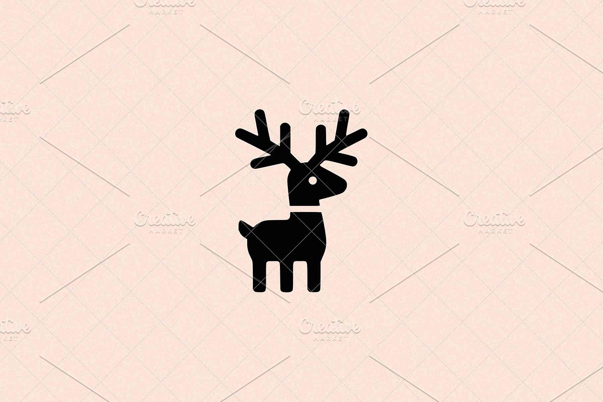 Minimalist Deer Icon Reindeer, an Animal Illustration by Vectorium Studio (Photo 2 of 4)