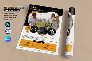 Kids Martial Arts Flyer Template, a Flyer Template by retrographix