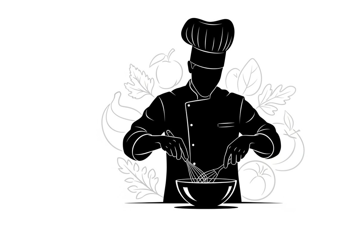 High-quality chef cooking silhouette, an Illustration by Amazin_art (Photo 27 of 31)