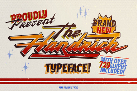 Handrich Typeface, a Script Font by alit design