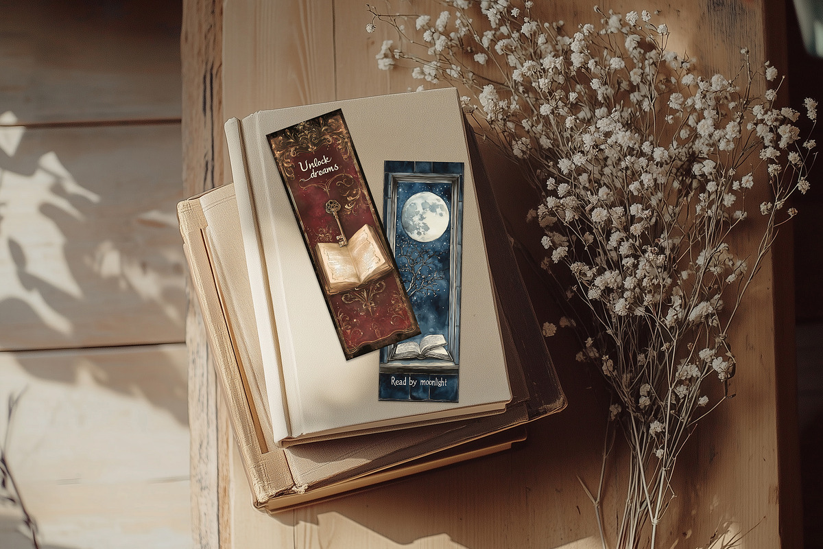 Fantasy Bookmarks Printable Set, a Person Illustration by GlamArtZhanna (Photo 9 of 9)