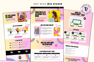 Colorful Wix Studio Sales Page