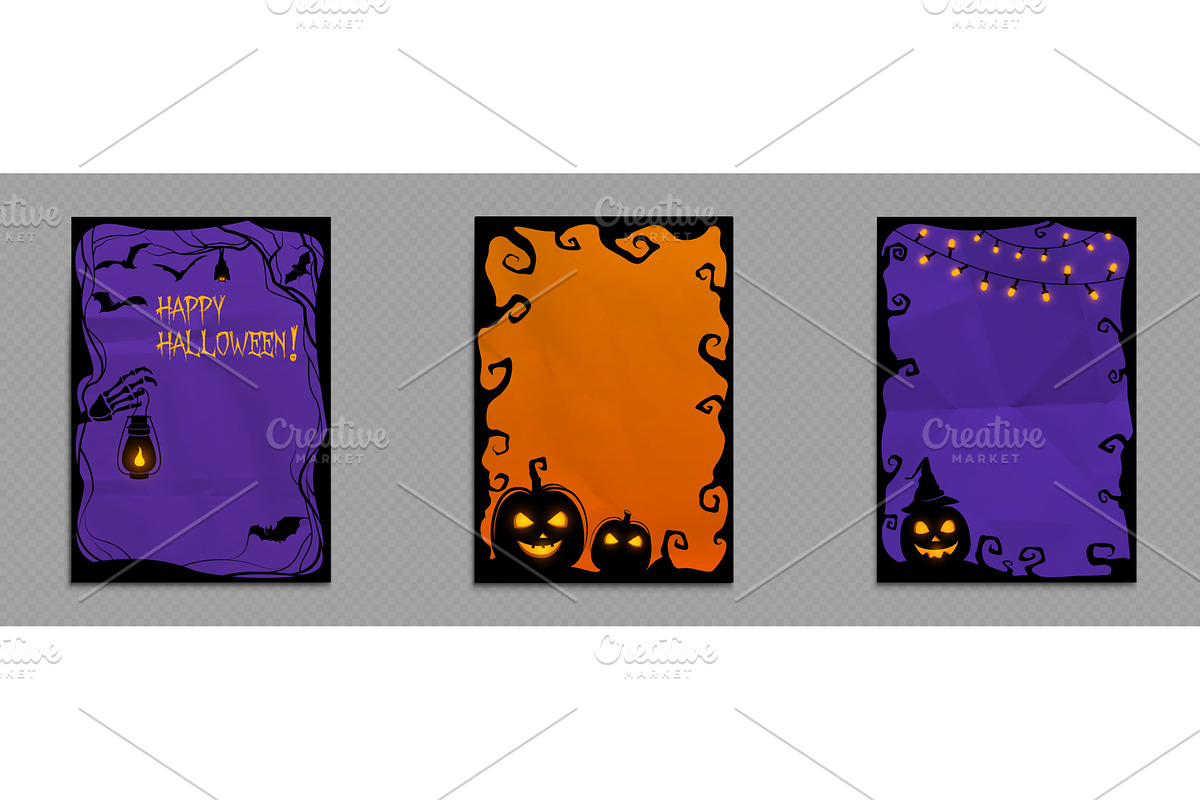 Halloween frame collection for, an Illustration by art PVP - market