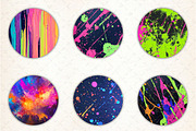 Colorful Neon Paint Splashes Art Pap, a Pattern Graphic by Libby Wishes (Thumbnail 4 of 5)