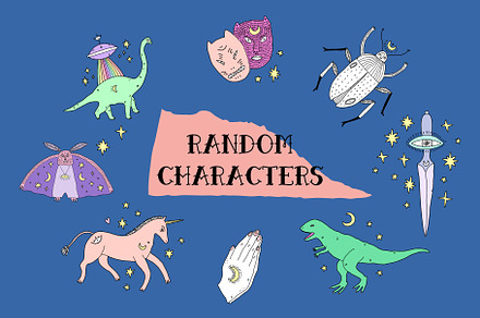 Random Vector Characters Set, an Animal Illustration by Annie Konst