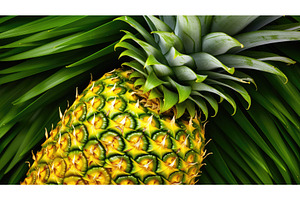 golden tropical pineapple fruit ai, a Food & Drink Photo by pikepicture