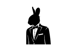 Rabbit Bunny Businessman Logo, a Branding & Logo Template by Atlantis X Nurman Arbai