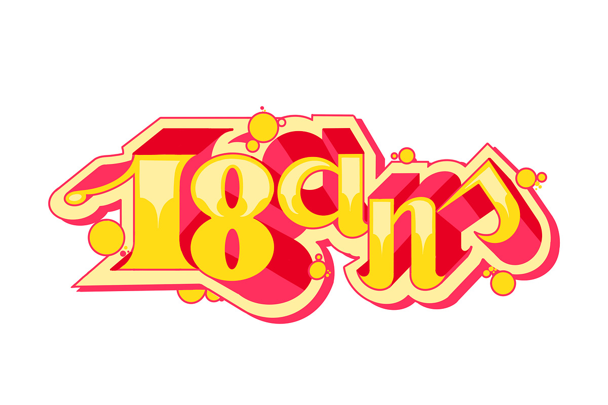 18 ans - Lettering, a Decorative Illustration by Guillaume Laserson (Photo 2 of 4)