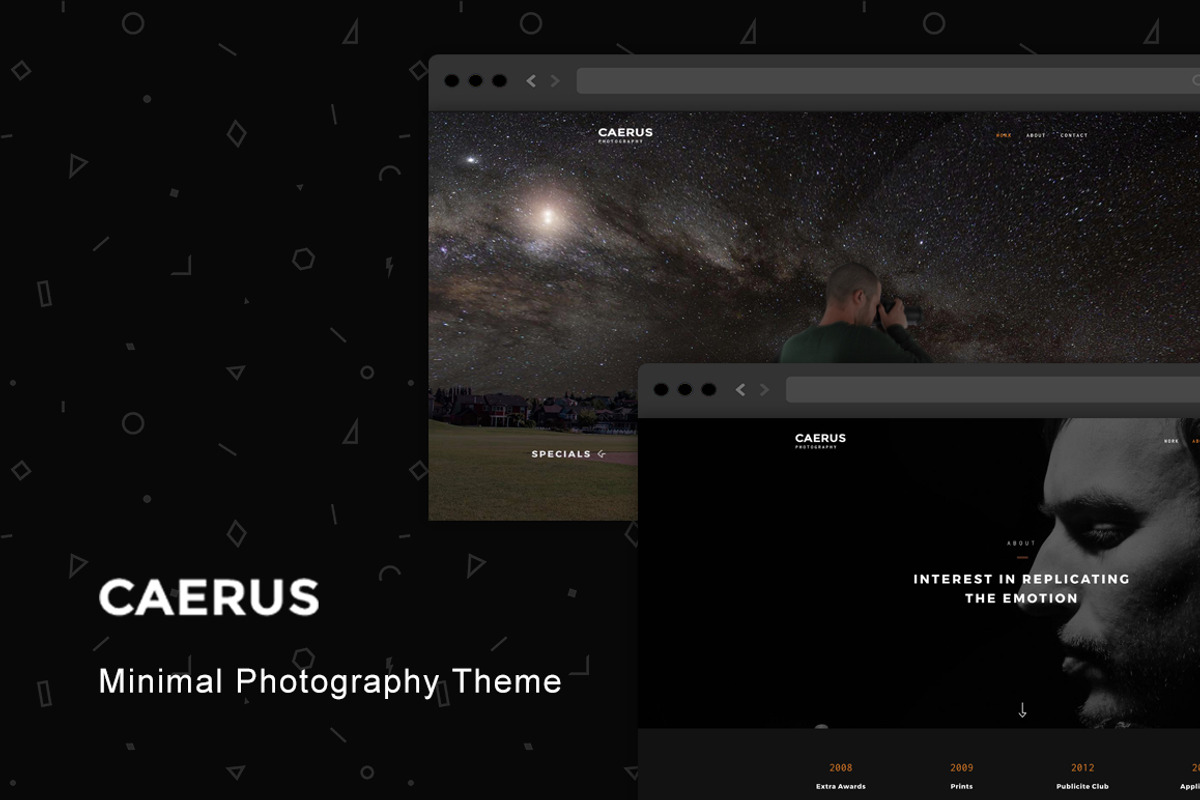 Caerus - Theme For Photographers, a HTML Template by IG Design