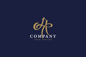 AT Letter Mark Logo Script