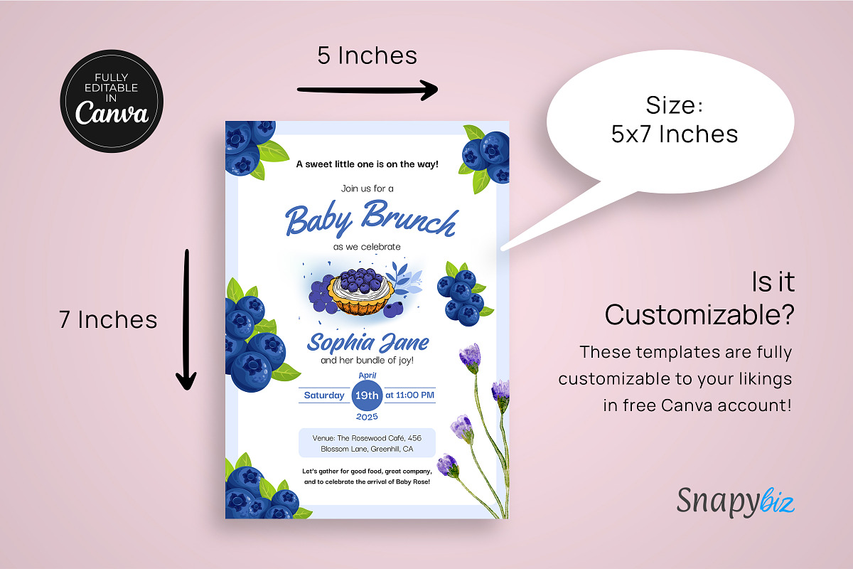 Baby Brunch Shower Invitation, an Invitation Template by Snapybiz (Photo 5 of 8)