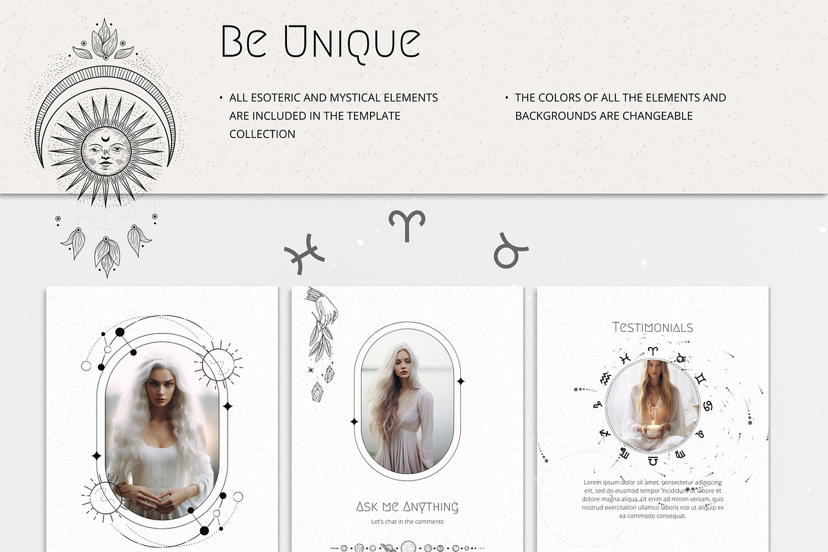 White Spiritual Instagram Posts, a Social Media Template by Under My Cozy Roof (Photo 4 of 10)