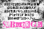 Submerge - Punk Display Font, a Sans Serif Font by Any-Type® Foundry (Thumbnail 6 of 9)